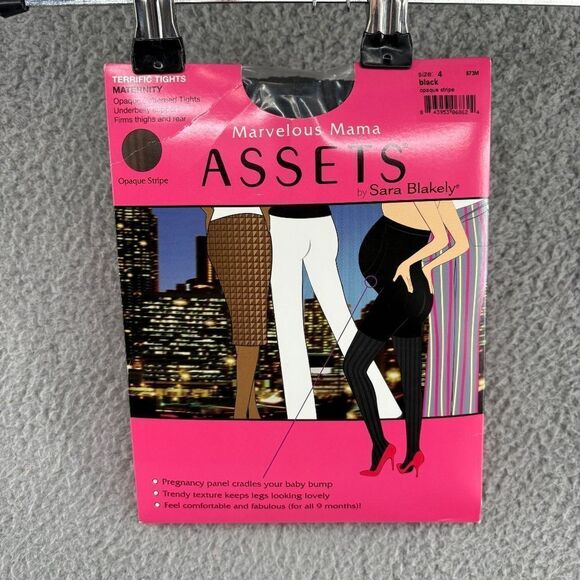 Marvelous Mama Assets by Spanx Maternity Shaping Striped Tights Size XL New - Picture 1 of 8